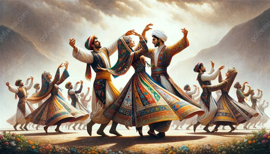 What is the relationship between Iranian folk dances and religious celebrations?