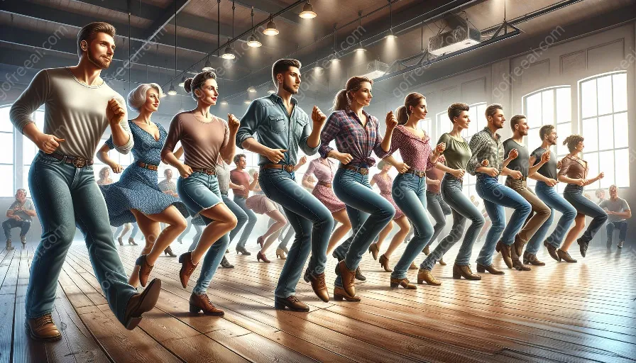 Formation und Struktur im Line Dance