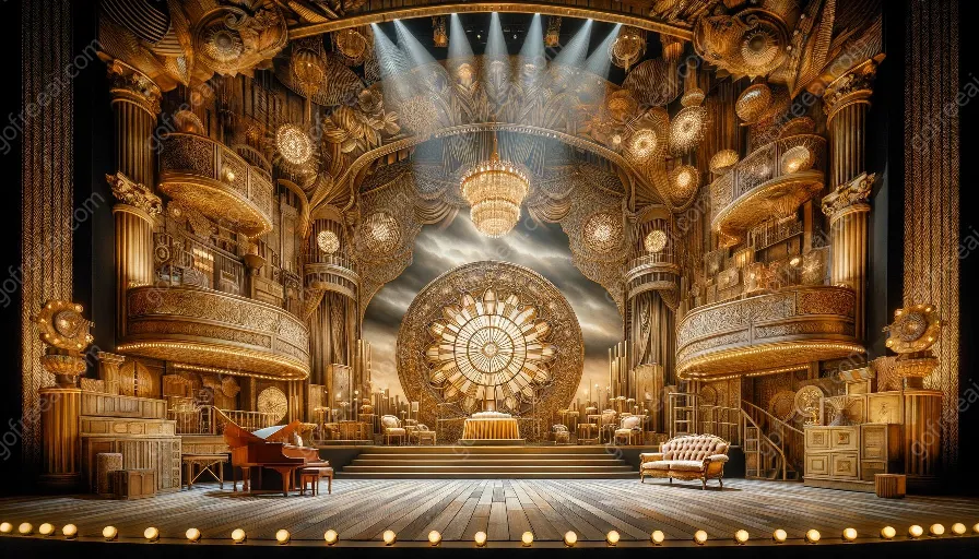 What considerations need to be made when designing sets for outdoor musical theatre performances?