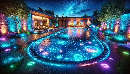 luci della piscina che cambiano colore