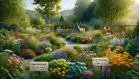 jardinería resistente a los ciervos en un jardín de vida silvestre