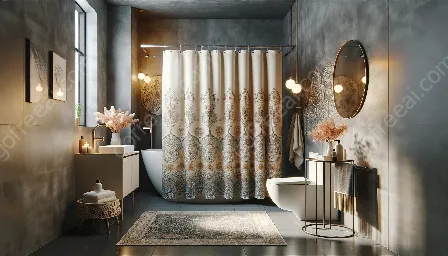 Cortinas de ducha a juego con la decoración del baño.