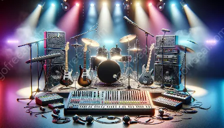 equipamento musical para apresentações ao vivo