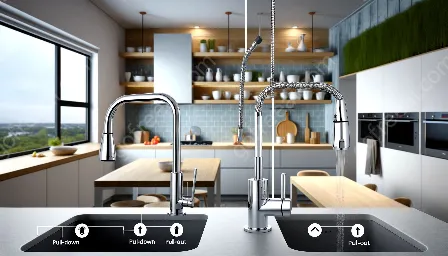 pull-down vs pull-out kitchen faucets