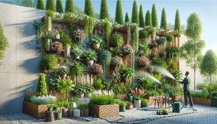 selection and maintenance of vertical garden plants