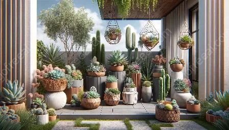 tuinieren met succulenten en cactuscontainers