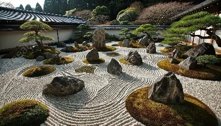 uso di rocce e ghiaia nella progettazione del giardino giapponese