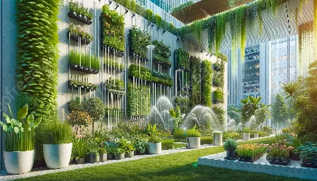 vertical garden irrigation and watering systems