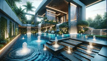 ميزات المياه في تصميم حمام السباحة