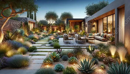 xeriscaping ومساحات المعيشة في الهواء الطلق