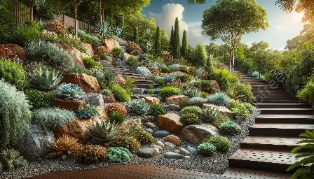 xeriscaping للحدائق المنحدرة