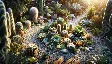 xeriscaping dengan succulents dan kaktus