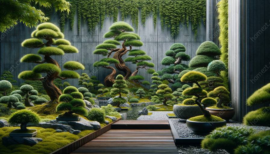 bonsai i japanska trädgårdar