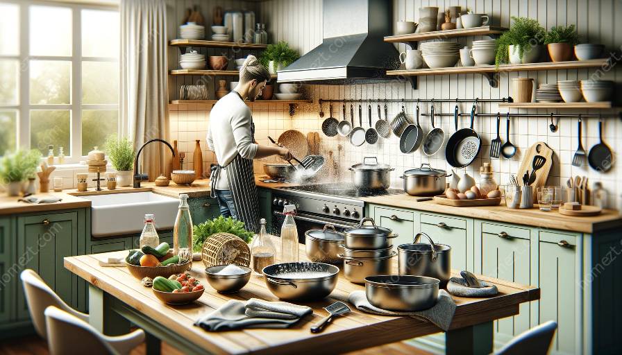 nettoyer les casseroles et poêles de cuisine