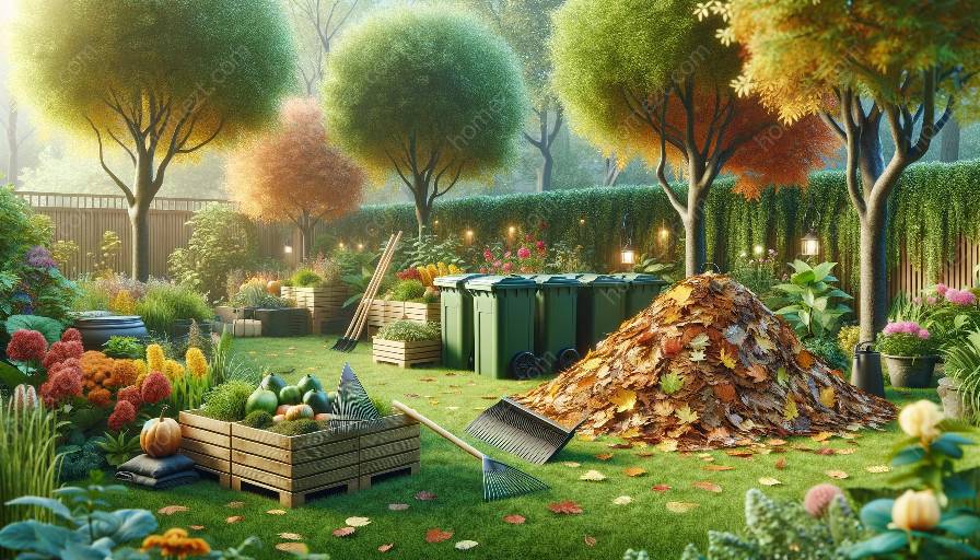 compostage avec des feuilles