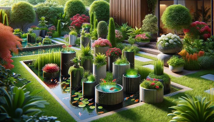 jardins aquatiques en conteneurs