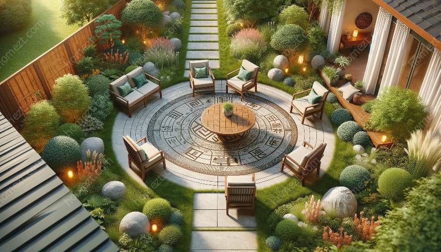 principes du feng shui pour sélectionner et disposer le mobilier d'extérieur dans le jardin