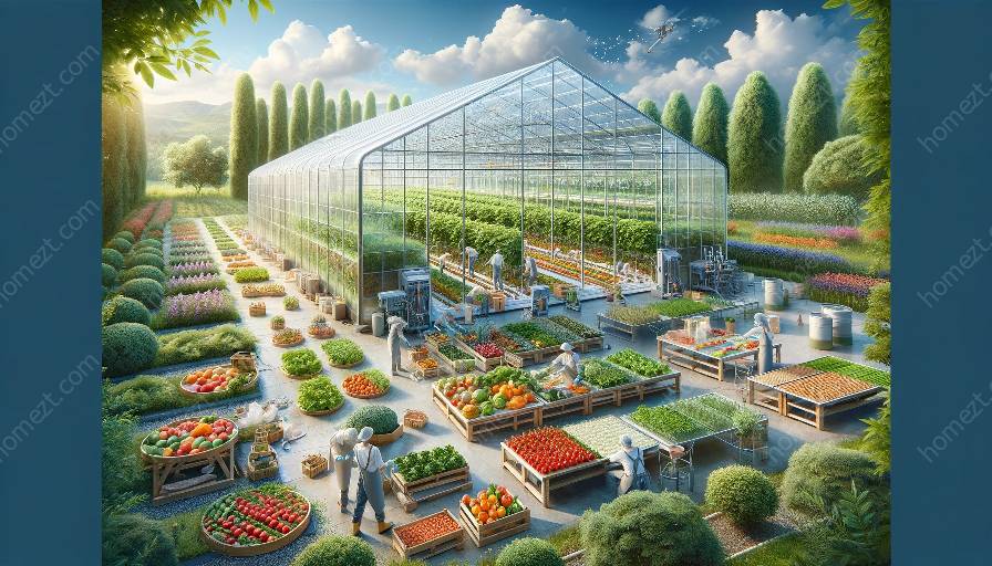 harvesting and post-harvest handling in a greenhouse