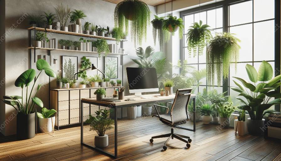 tanduran kantor ngarep lan greenery