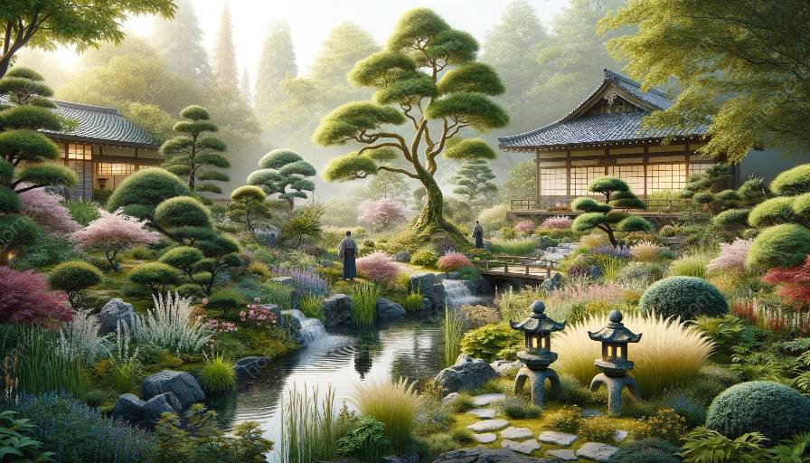 projeto de jardim japonês