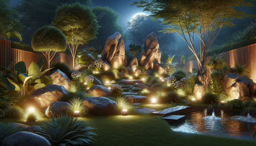 rock garden lighting