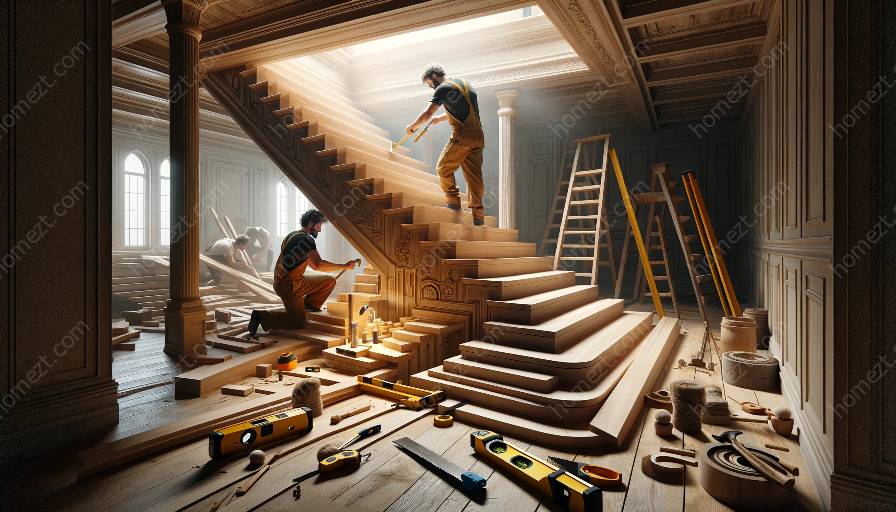 construcción de escaleras