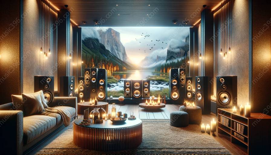 In che modo la tecnologia del suono surround supporta il concetto di paesaggio sonoro ambientale nella composizione musicale?