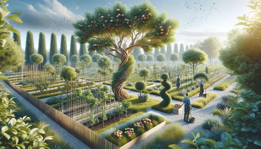 tecniche di formazione e modellatura di alberi e frutteti