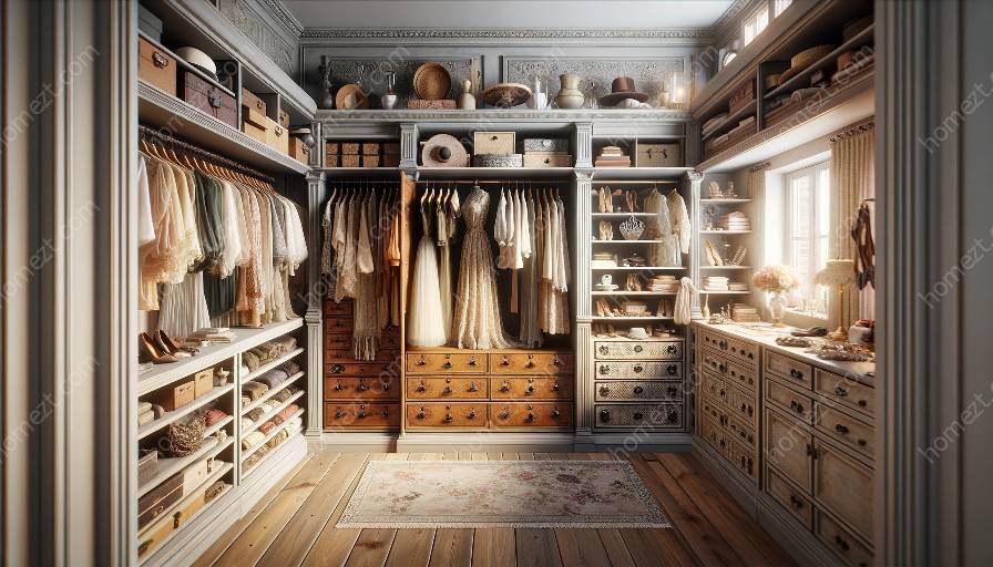 vintage wardrobe storage and organization