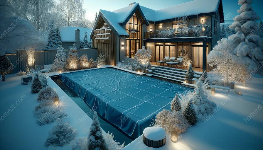 couvertures de piscine d'hiver