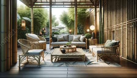 mobilier de exterior din bambus