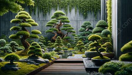 bonsaï dans les jardins japonais