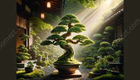 stiluri bonsai: semi-cascada