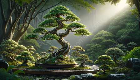 stiluri bonsai: înclinat