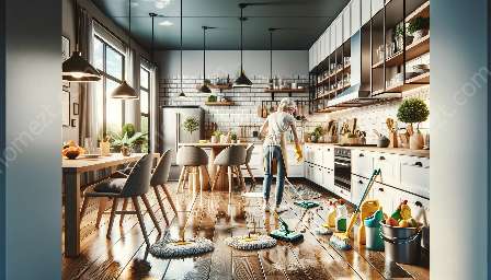 limpar pisos de cozinha