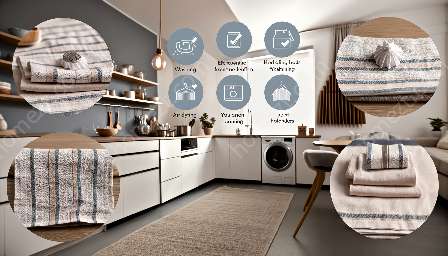 membersihkan linen dapur