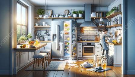 rengöring av köks kylskåp