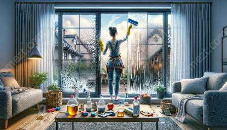 rengöring av fönster med hårt vattenfläckar