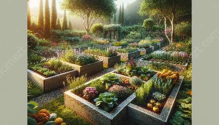 jardinage en pot dans des plates-bandes surélevées