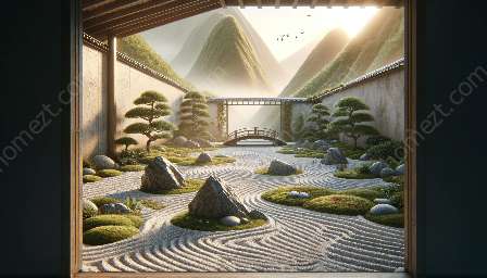 elementos de design em jardins zen