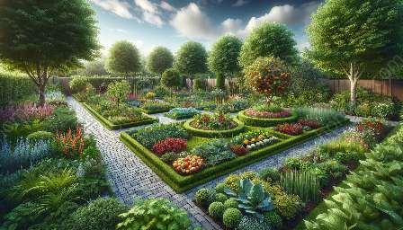 食用の造園と食用植物を観賞用の庭園に組み込むこと