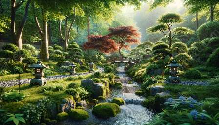 element och funktioner i japanska trädgårdar