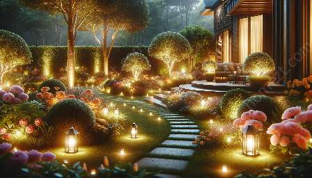 iluminação de jardim