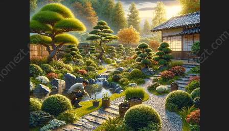 entretien du jardin dans les jardins japonais