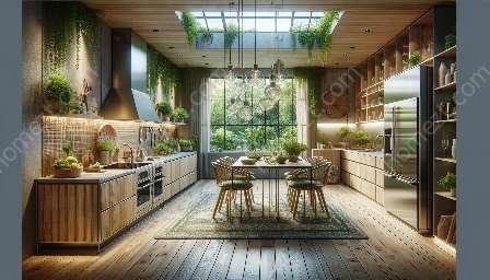 緑のキッチンのデザイン