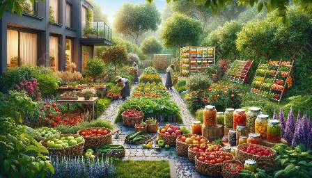 Essbare Pflanzen und Früchte ernten und konservieren