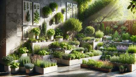 aménagements de jardins d'herbes aromatiques