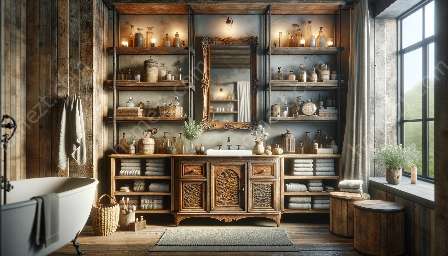 incorporating antique storage in bathroom design