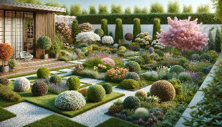 încorporând arbuști și arbuști în diverse stiluri și teme de grădină