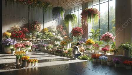 jardins de fleurs intérieurs